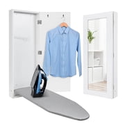 Ivation Ironing Board, Hanging Ironing Board & Ironing Board Cover W/ Mirror