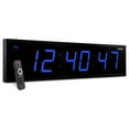 thumbnail image 1 of Ivation Large Digital Clock, 72" Led Wall Clock with Stopwatch, Alarms, Timer, Temp & Remote, Blue, 1 of 10