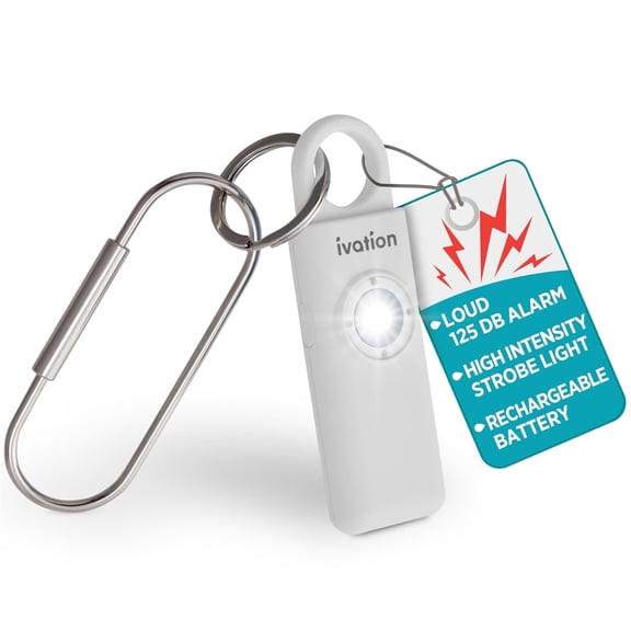 IVATION Compact Alarm Keychain with 130dB Loud Alarm and Safety Keys