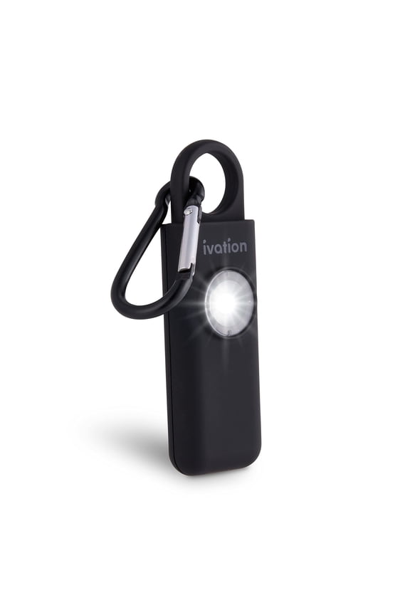 Personal SOS Keychain Alarm with LED Strobe Light & Rechargeable Battery