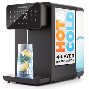Ivation Reverse Osmosis Water Filter, Hot & Cold Dispenser, 4-Stage RO, 6 Temp Presets