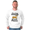 thumbnail image 1 of Ive Got Friends Low Places Cute Corgi Plus Size Long Sleeve Graphic Tee Shirt Brisco Brands 2X, 1 of 5
