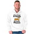 thumbnail image 1 of Ive Got Friends Low Places Cute Corgi Unisex Plus Fleece Graphic Hoodie Brisco Brands 4X, 1 of 5