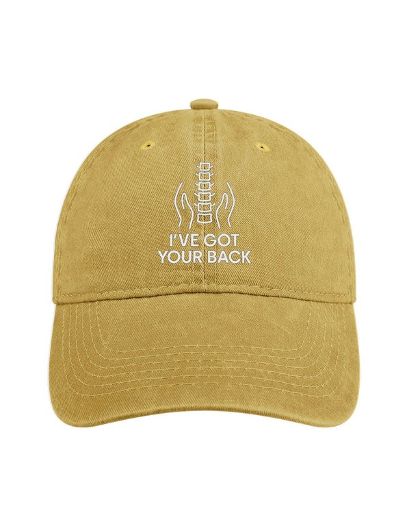 Ive Got Your Back Sand Colour Vintage Washed Plain Baseball Cap Dad Golf Hat for Men Women
