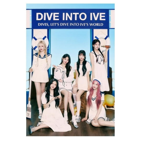 Ive Poster(2) 4th Fanclub Dive Into Ive Concept Photo Print K-Pop Home Decor For Living Room Aesthetic Kpop Female Girl Group