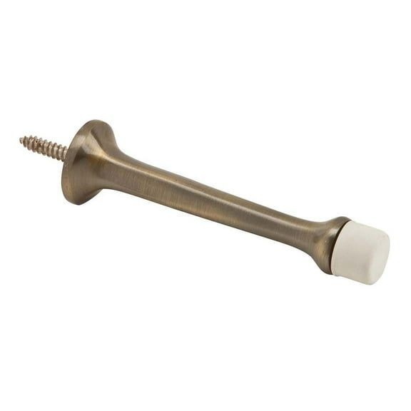 Ives 60Mb 3 3/4" Projection Solid Brass Rigid Baseboard Door Stop 1" Base Diameter - Black