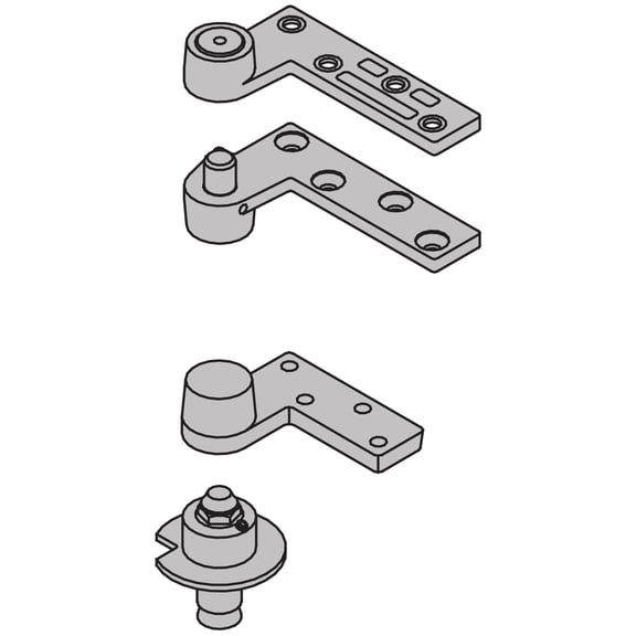 Ives 7222SET26DLH Commercial Series 3/4" Left Handed Offset Pivot Hinge - Chrome