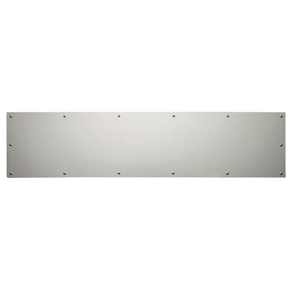 Ives 8400B-834 Commercial Series 8" X 34" Brass Kick Plate - Silver