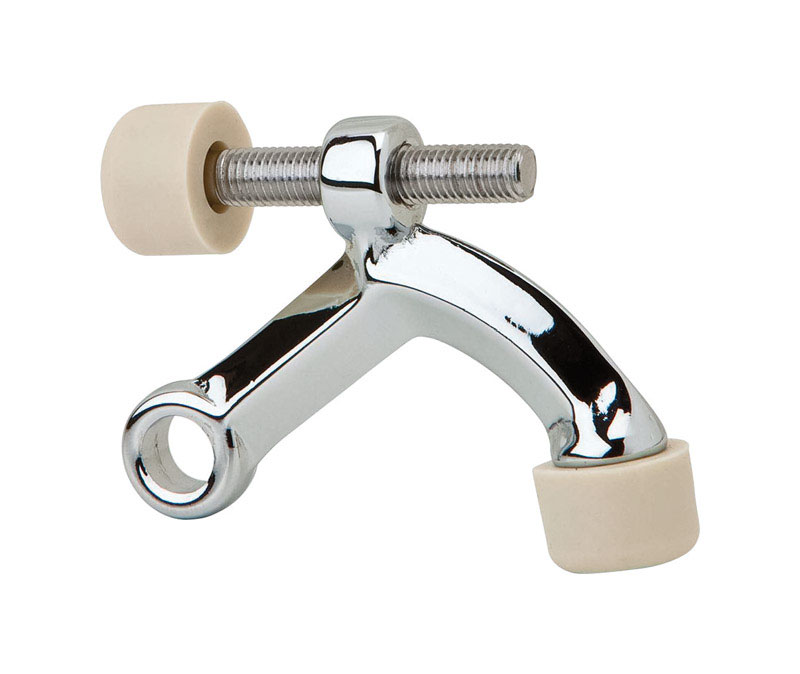 Ives Brass Bright Chrome Hinge Pin Door Stop Mounts to door