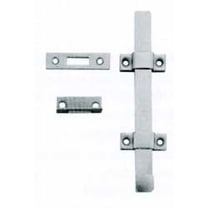 Ives SB453-8 Heavy Duty Steel Top and Bottom Strike UL Listed Surface Bolt 8" Le, Satin Chrome