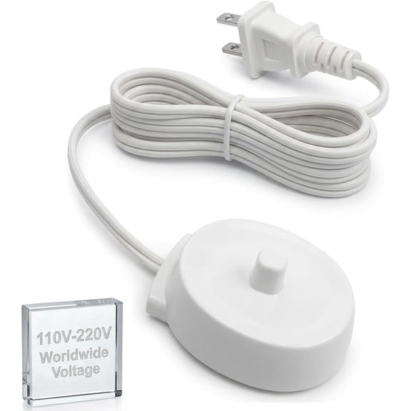 Iveytnrss Electric Toothbrush Charging Base, White, US Plug, 110-220V