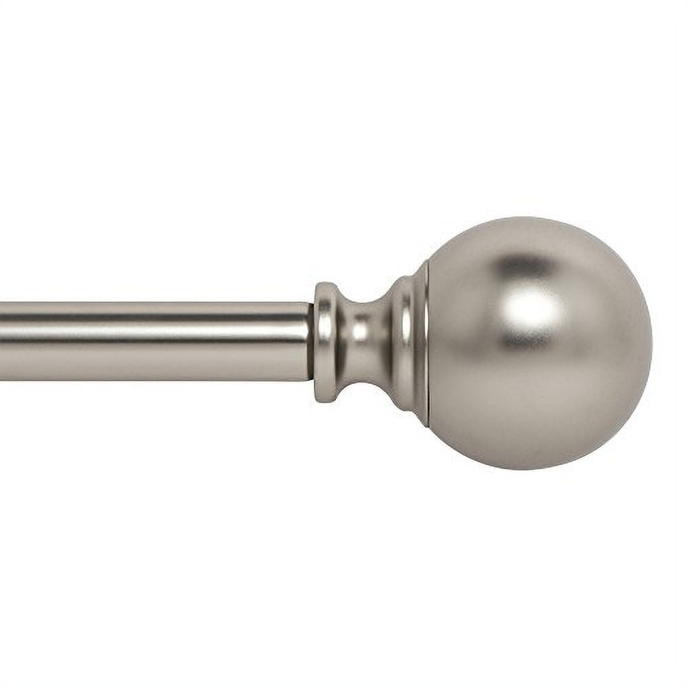 Ivilon Drapery Treatment Window Curtain Rod - Ball Style, 72 to 144 ...