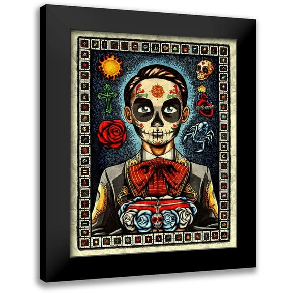 Ivins, Nicholas 12x14 Black Modern Framed Museum Art Print Titled - Muerto