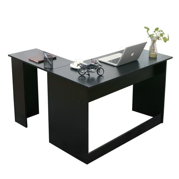 Ivinta Corner Desk Modern L Shaped Desk Computer Table Simplest Gaming Desk Writing Desk Workstation for Home Office Small Space,Dark Brown,44x58 inch