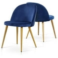 thumbnail image 1 of Ivinta Dining Chairs Set of 2 with Upholstered Velvet Accent, Gold Legs for Kitchen, 1 of 9