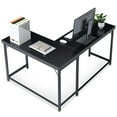 thumbnail image 1 of Ivinta L-Shaped Desk, Adult Lap Desks, 44" x 58", Black, 1 Count, 1 Pack, 1 of 10