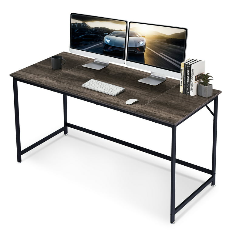 Wooden Desktop Computer Desk with Shelves PC Table Study Wood Home Office