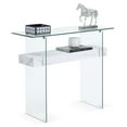 thumbnail image 1 of Ivinta Narrow Glass Console Table with Storage Modern Sofa Table,Entryway Table, 1 of 5