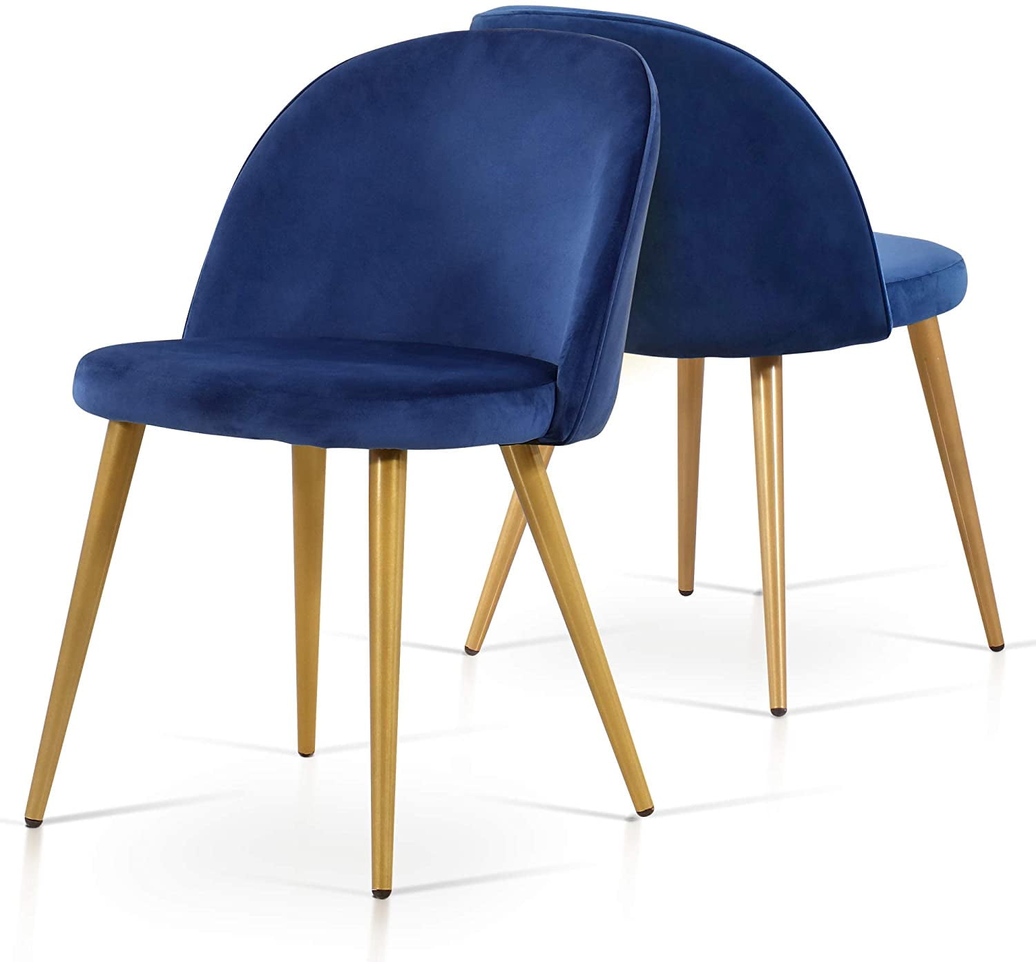 Ivinta Dining Chairs Set of 2 with Upholstered Velvet Accent, Gold Legs for Kitchen