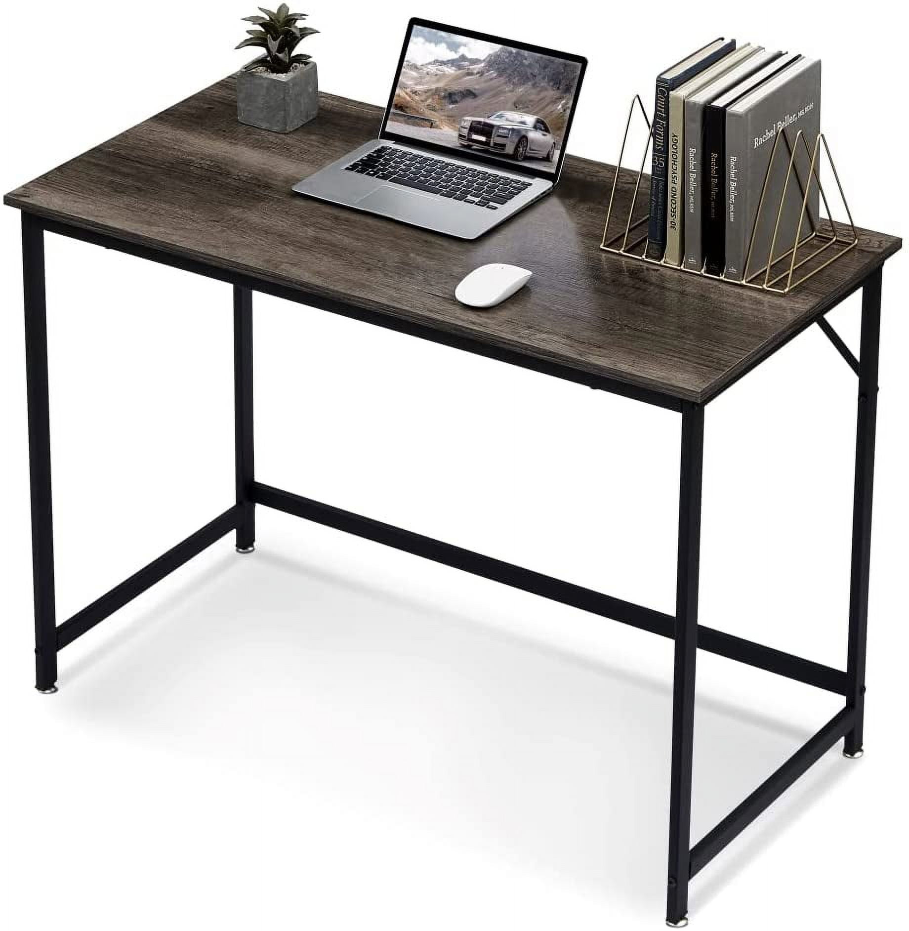 Zenstyle Computer Desk 55 Large Office Desk Computer Table Laptop PC Simple Study Writing Desk for Home Office, Black