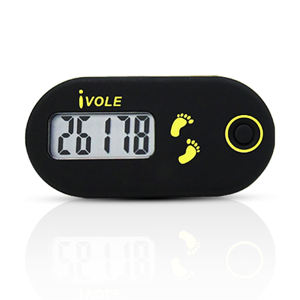Ivole 3D Digital Step Pedometer Portable Walking Distance Counter LCD