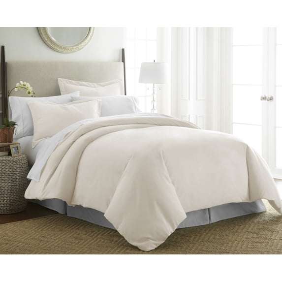 Ivory 3 Piece Duvet Cover Set Full/Queen, by Simply Soft