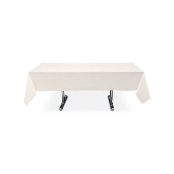 Ivory 54 " x 108 " Rectangle Plastic Party Table Cover