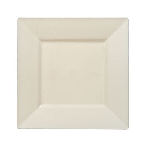 Ivory 8" Square Plastic Salad / Appetizer Party Plates 10ct.