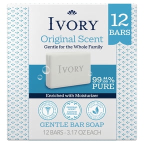 Ivory Gentle Bar Soap, Original Scent 3.17 oz, 12 Count