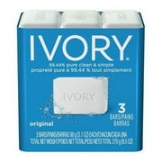 Ivory Bar Soaps, Original Scent - 3.1 Oz Ea, 3 Count