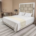thumbnail image 1 of Ivory Bed Runner, Baroque Style Curved Leaves and Floral Blooms Nature Beauty Continuous Design, Decorative Accent Bedding Scarf for Hotels Homes and Guestrooms, Queen, Cream, by Ambesonne, 1 of 2