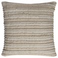 thumbnail image 1 of Ivory Beige Nubby Texture Bands Throw Pillow, 1 of 5