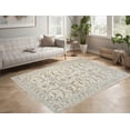 thumbnail image 1 of Ivory  Beige Premium Handwoven Pure Wool Chobrang Rug, 5ft 10in x 8ft 11in, 1 of 5