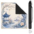 thumbnail image 1 of Ivory Blue Chinese Garden Mahjong Mat 31.5x31.5 Inch | Non-Slip And Noise Reduction Mah Jong Table Mat Cover with Carrying Bag For Mahjong Lovers, Poker, Board Games And Dominoes, 1 of 7
