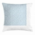 thumbnail image 1 of Ivory and Blue Throw Pillow Cushion Cover, Illustration of Spring Flowers Foliage Flourishing Nature Design, Decorative Square Accent Pillow Case, 24 X 24 Inches, Pale Blue and Ivory, by Ambesonne, 1 of 2