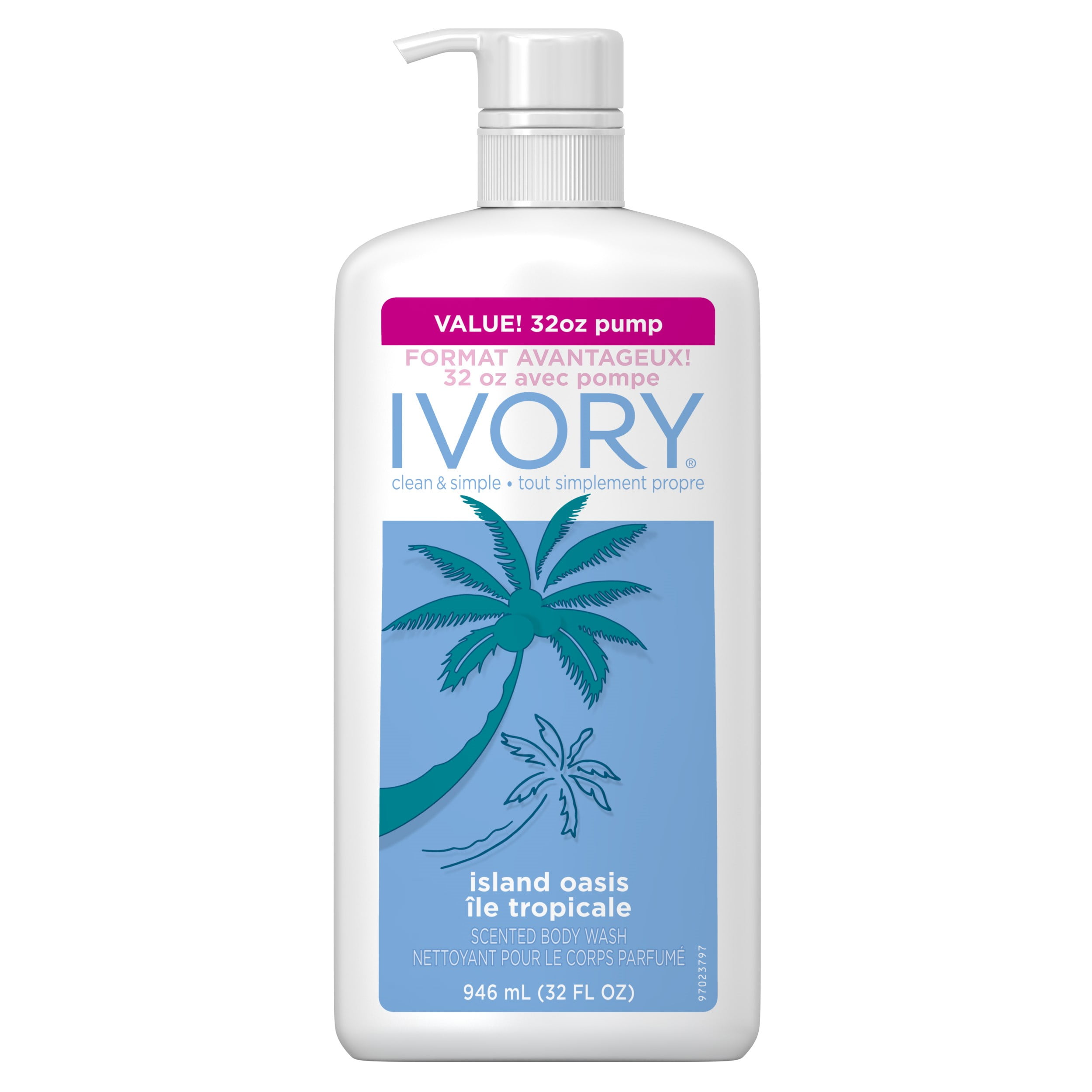 Ivory Body Wash, Island Oasis, 32 Oz