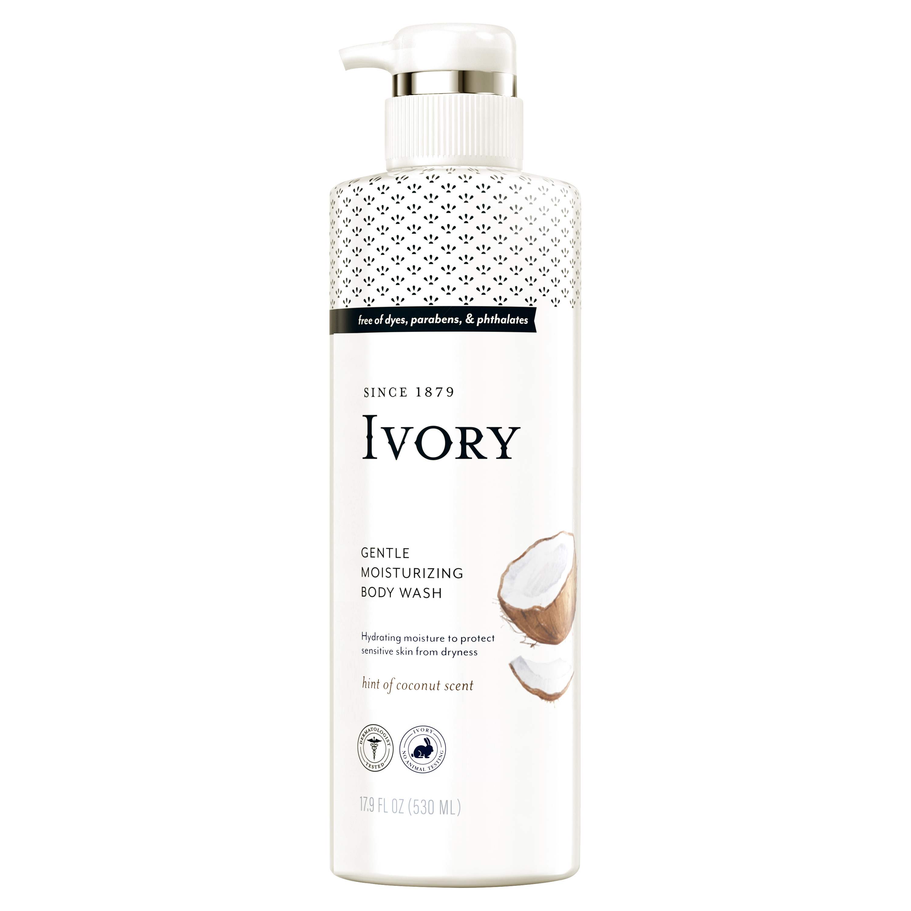 Ivory Body Wash with Hint of Coconut Scent, 17.9 Oz - image 1 of 6