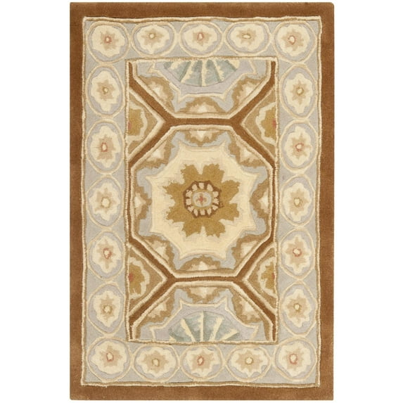 Ivory & Brown Medallion Rug (2 ft. x 3 ft.)