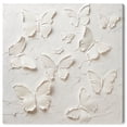 thumbnail image 1 of Ivory Butterflies Canvas Winter Floral Art by Art Remedy, Gallery Wrapped, 24" x 24", 1 of 7