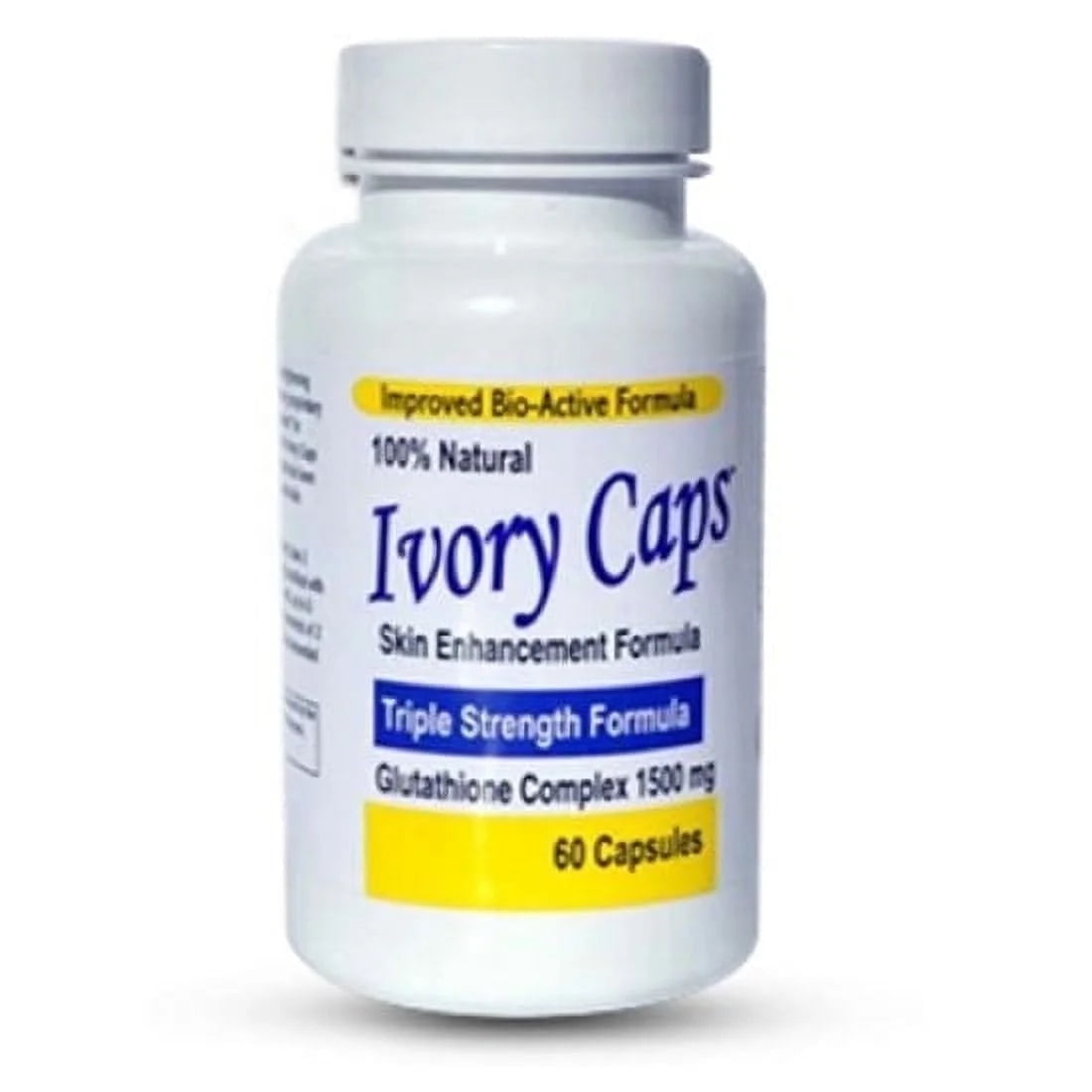 Ivory Caps Skin Enhancement Glutathione Complex 1500mg - Triple Strength Formula - New Low Price!