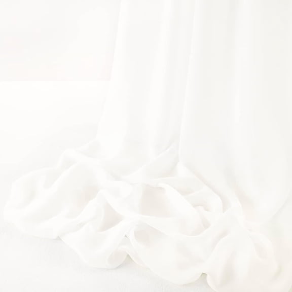 Ivory Chiffon Fabric Sheer Fabric by the Yard 10 Yards 60" Wide Wedding Arch Draping Fabric Sheer Fabric for Party Backdrop Curtain Arch Ceiling Decor