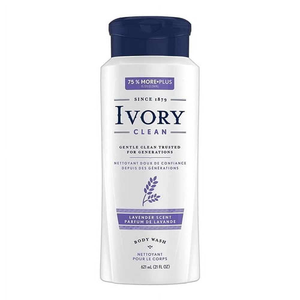 Ivory Clean Body Wash Lavender Scent, 21 Oz, 3 Pack