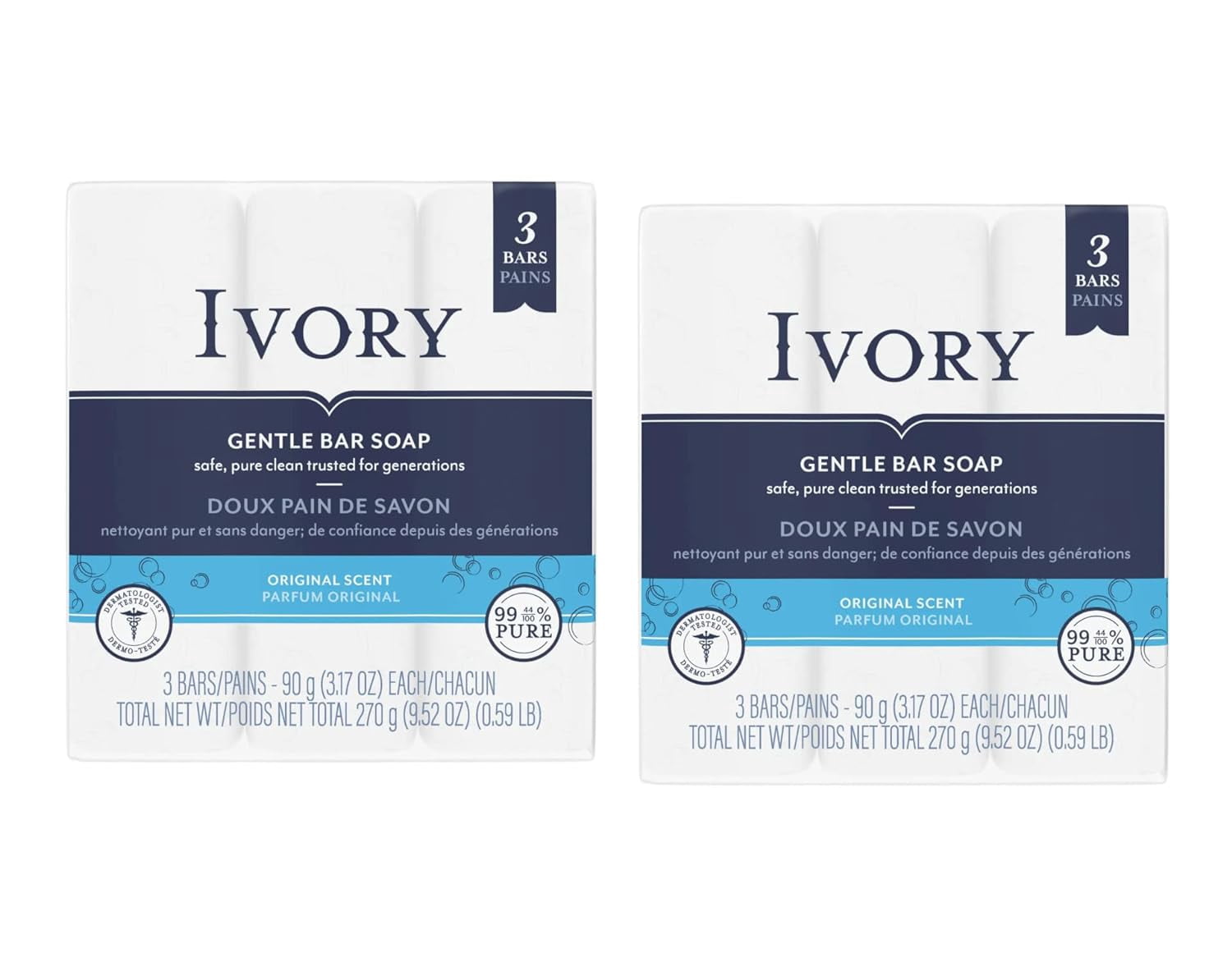 Ivory Clean Original Bar Soap, 4 Ounce, 10 Count (Pack of 2) Total 20