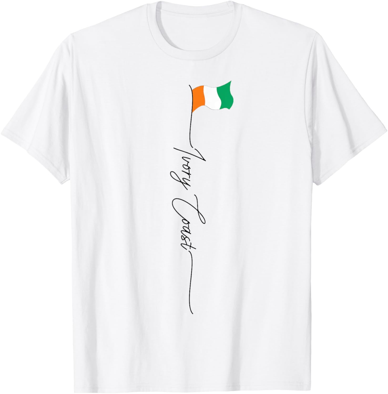 T-shirt Homme Côte D'Ivoire - Drapeau Gribouillis - 100% Coton, Coupe Regular, Tailles XS à 5XL