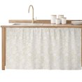 thumbnail image 1 of Ivory Cream Florals Cabinet Curtains 28"x51" Sink Skirt for Bathroom Kitchen, Abstract Damask Flowers European Style Self Stick Adhesive Under Desk Covers Tall Laundry Cabinet Storage Organizer, 1 of 8