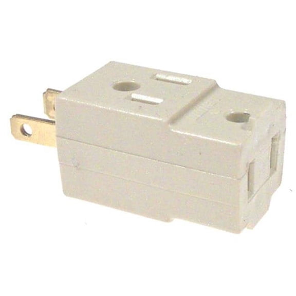 Ivory Cube Triple Tap Plug-In Outlet Adapter