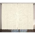 thumbnail image 1 of Ambesonne Ivory Curtains 2 Panel Set, Victorian Curved Leaves, 108" x 63", Cream, 1 of 3