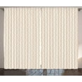 thumbnail image 1 of Ambesonne Victorian Curtains 2 Panel Set, Swirls Baroque Style, 108" x 84", Cream Tan, 1 of 3