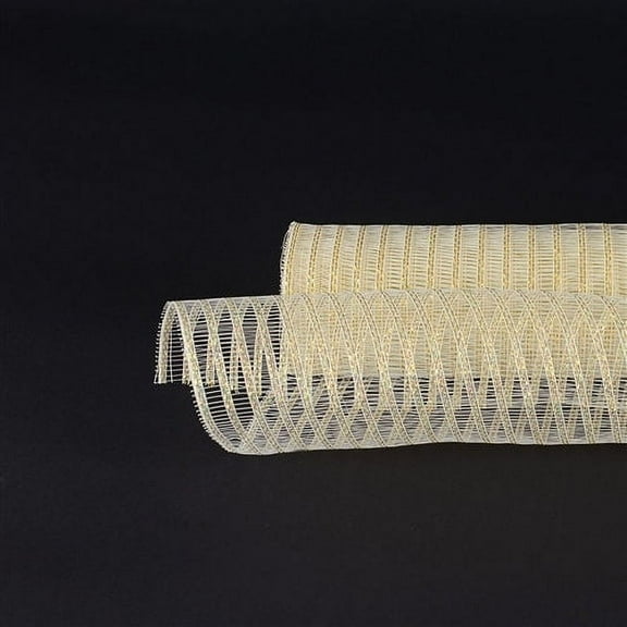 Ivory - Deco Mesh Laser Eyelash - (10 Inch x 10 Yards)