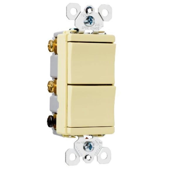 Ivory Decorator Combination Single Pole Switch Pass and Seymour TM811ICC6